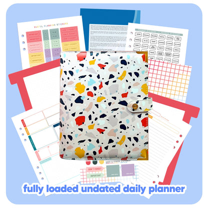 Terrazzo Organiser - Undated Daily Diary P3 - Fabulous Planning - FO - TERRAZZO - PD - NMP