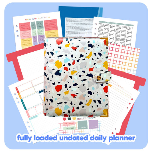 Terrazzo Organiser - Undated Daily Diary P3 - Fabulous Planning - FO - TERRAZZO - PD - NMP