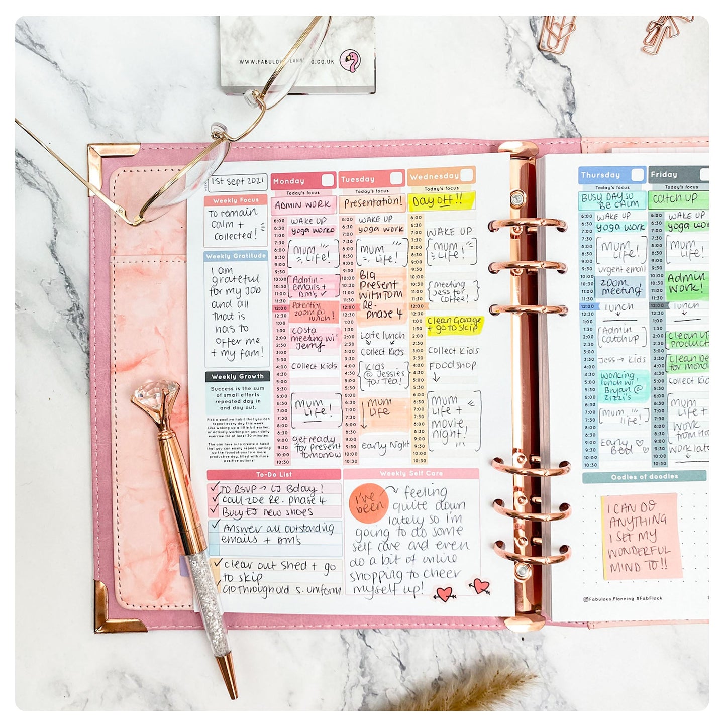 Undated Weekly - Annual Diary - Organiser Refill - Fabulous Planning - [W] UNDATED - WEEKLY - REFILL