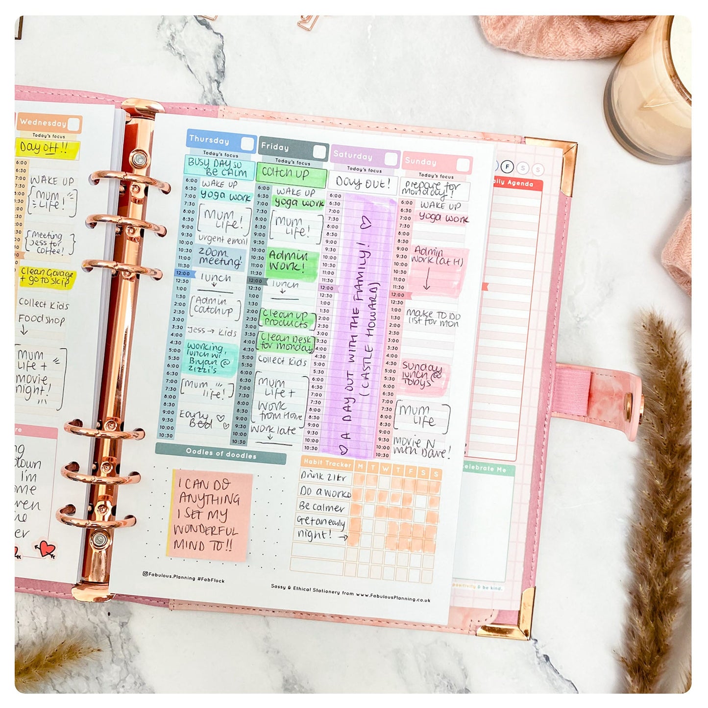 Undated Weekly - Annual Diary - Organiser Refill - Fabulous Planning - [W] UNDATED - WEEKLY - REFILL