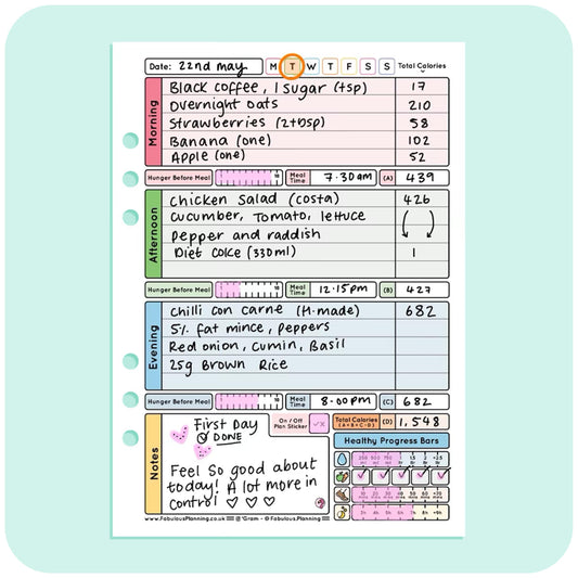 Calorie Counting - Organiser Refill