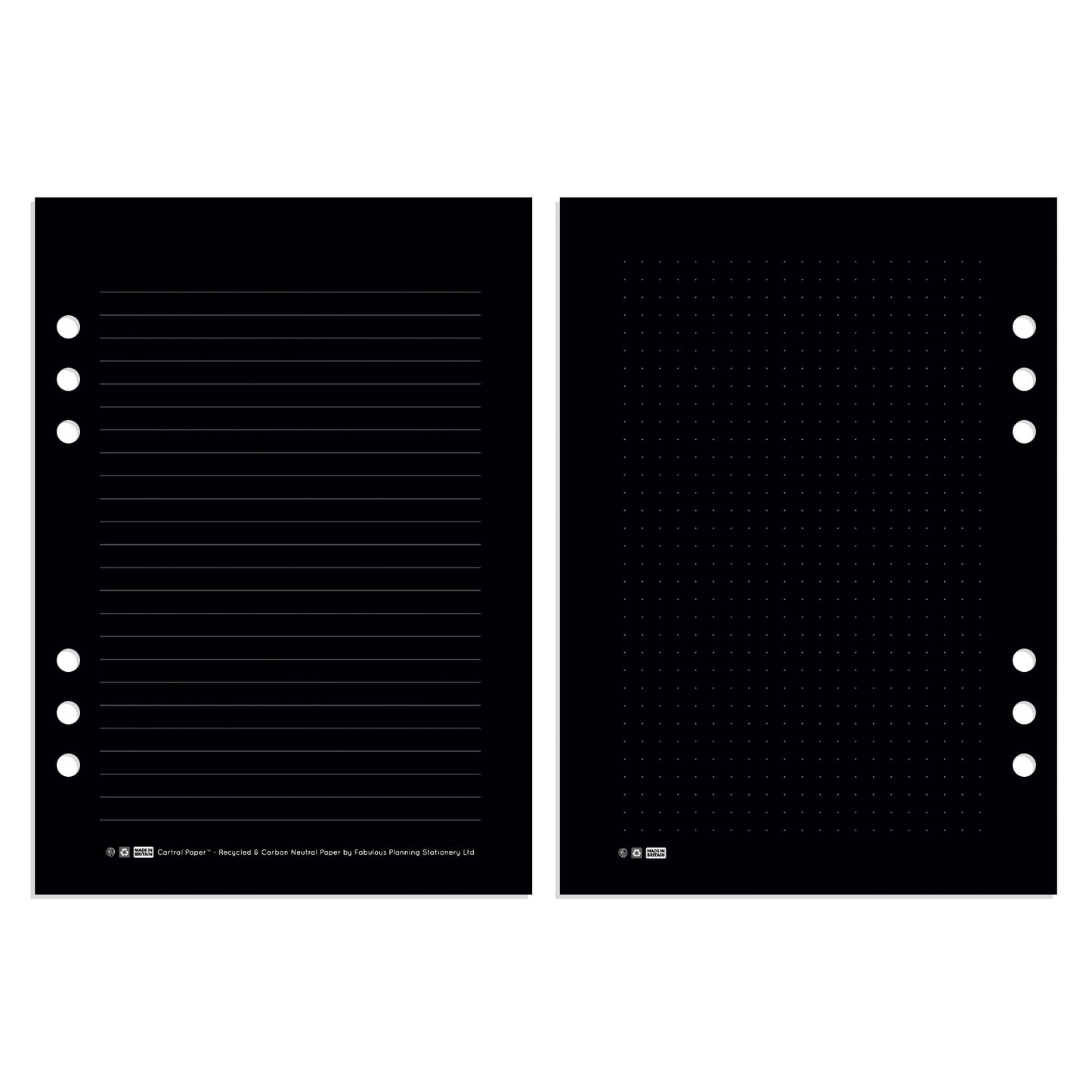 A5 - Cartral Paper - Insert - Black