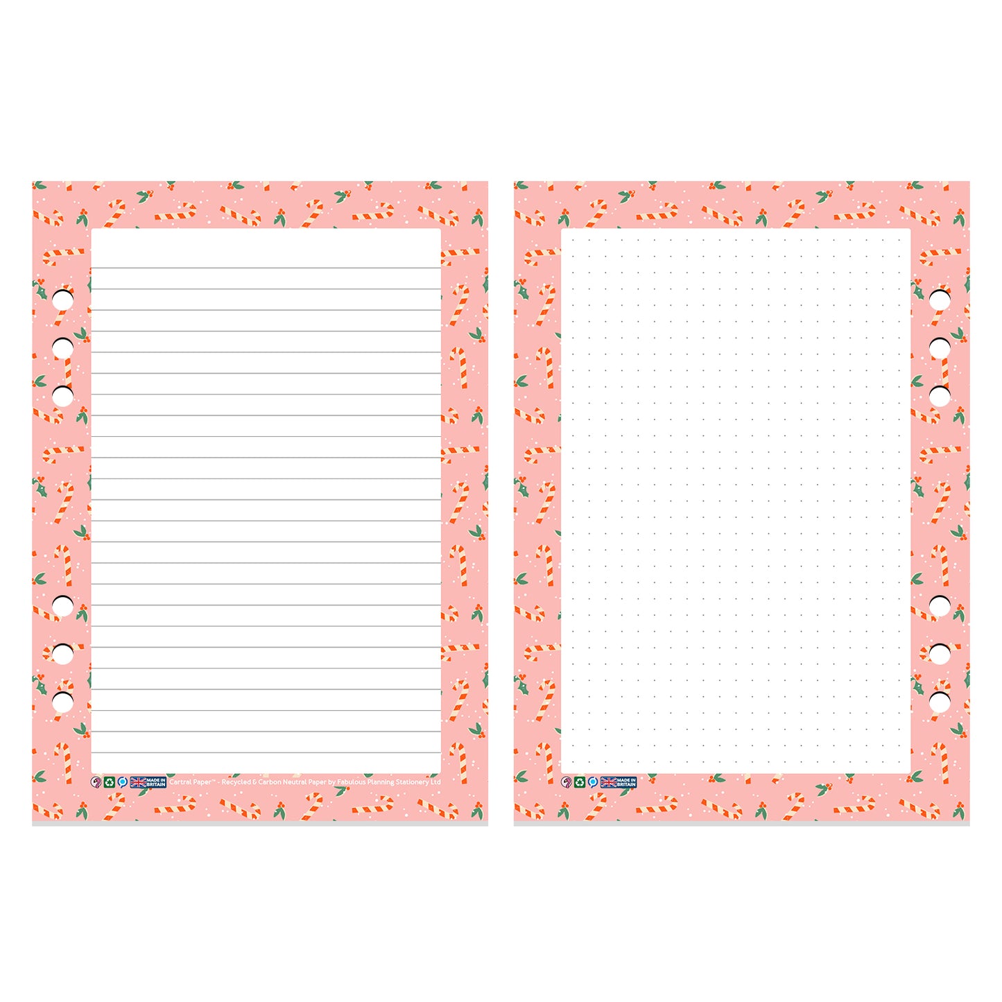 A5 - Cartral Paper - Insert - Candy Cane Lane