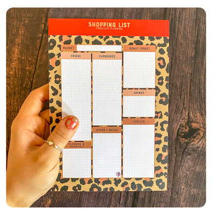 A5 - Shopping List - Exotic Leopard